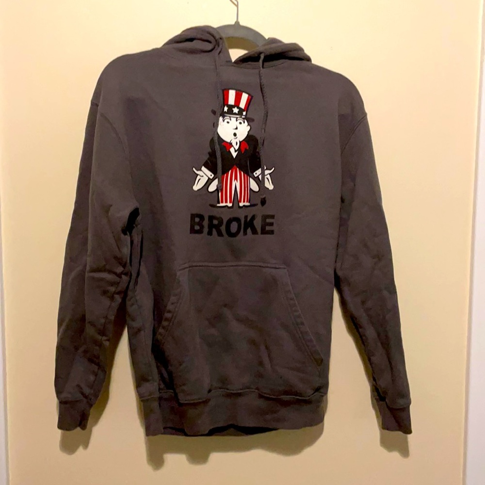Monopoly BROKE hoodie size medium